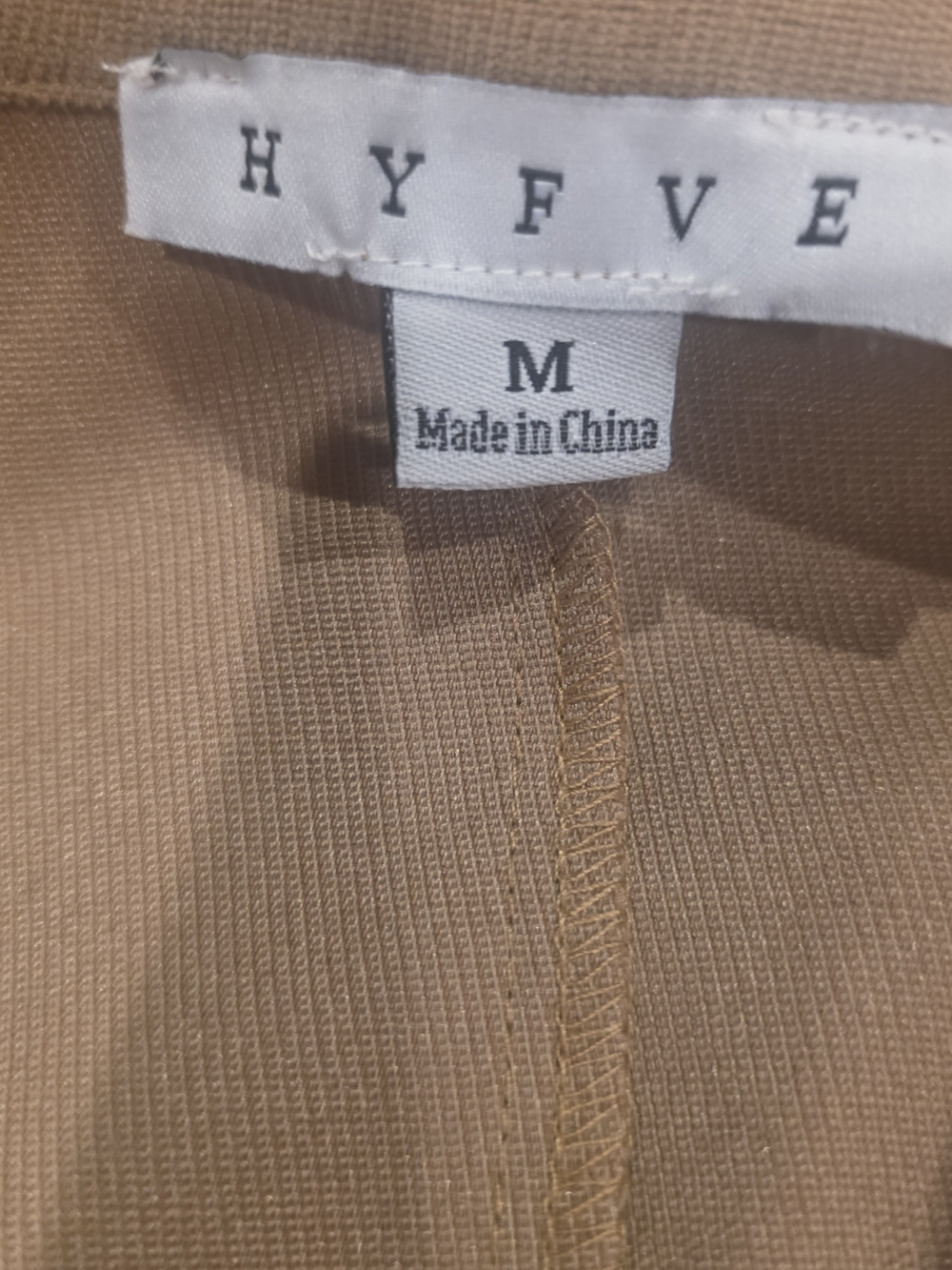 HYFVE Cropped Double-Breasted Blazer and Wide-Leg Pants - Tan - Picture 3 of 3